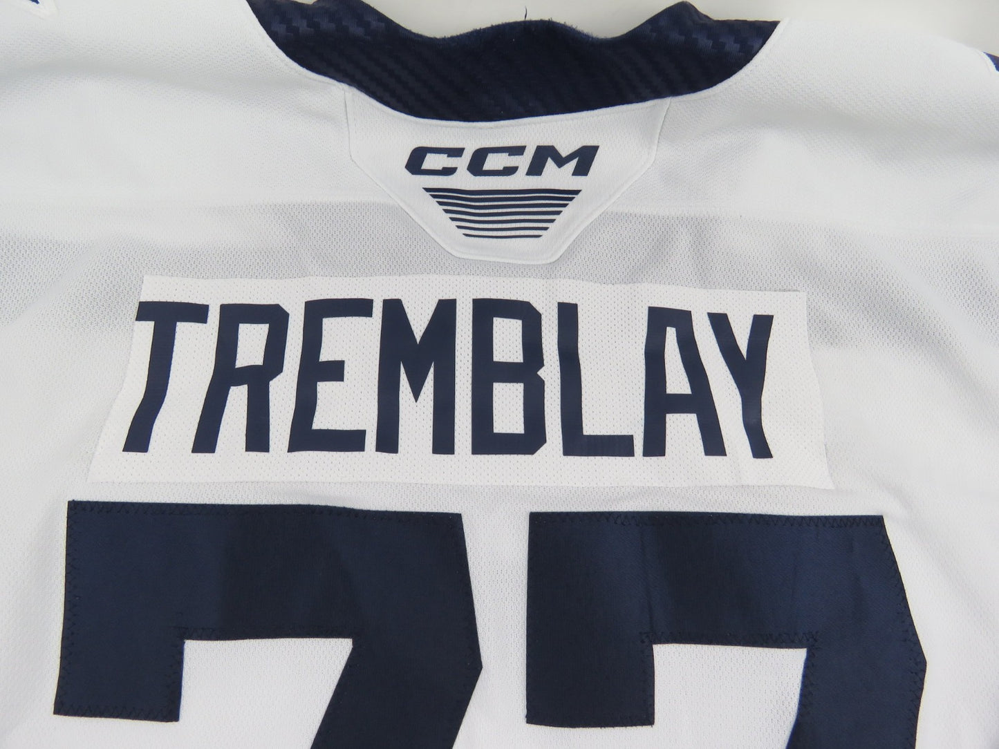 CCM Sherbrooke Phoenix QMJHL Game Worn Hockey Game Jersey CHL 56 #77 TREMBLAY