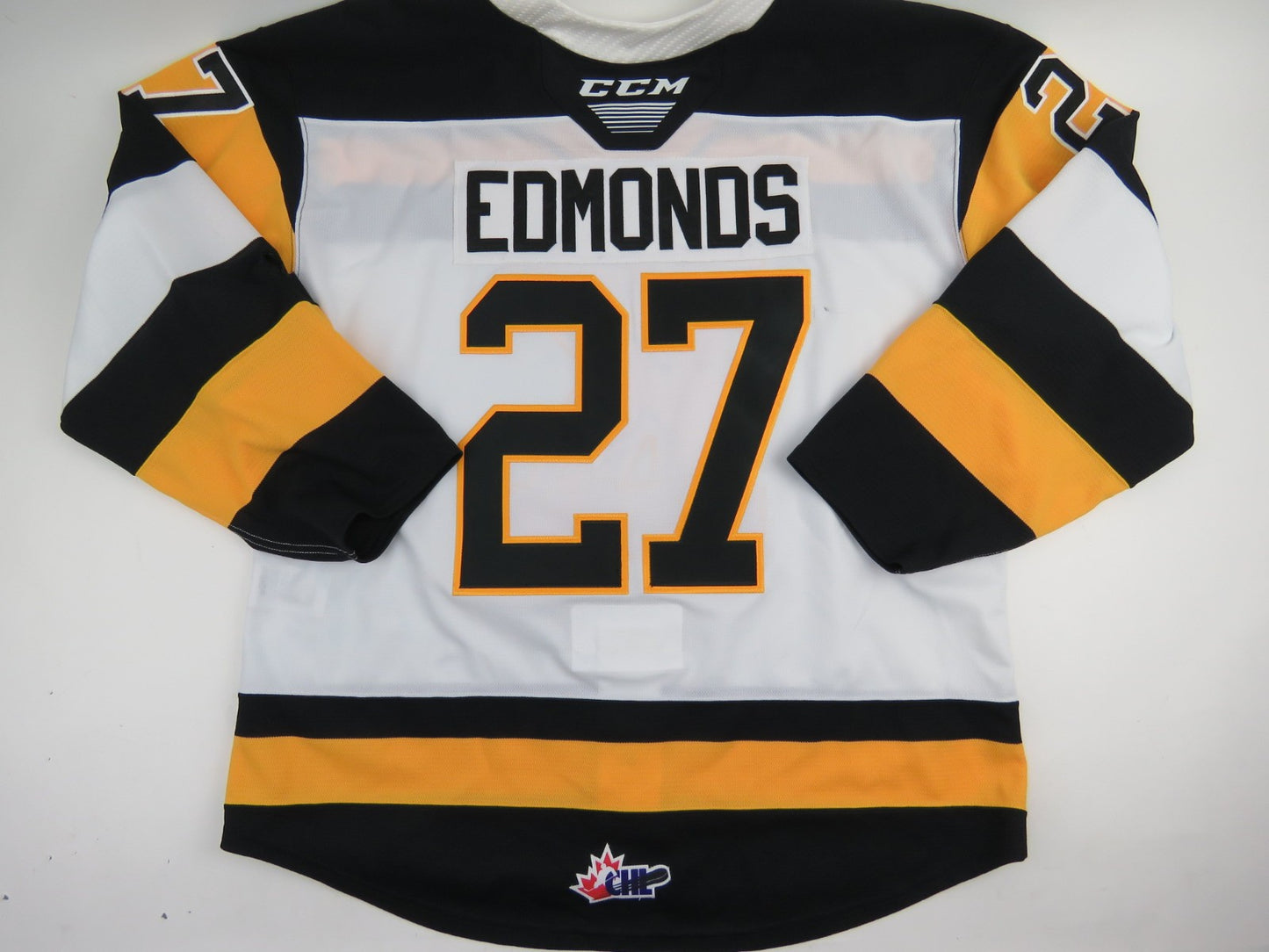 CCM Kingston Frontenacs OHL Pro Stock Game Worn Hockey Jersey #27 EDMONDS Sz. 56