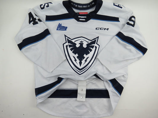 CCM Sherbrooke Phoenix QMJHL Game Worn Hockey Game Jersey CHL 56 #49 BOURDEAU