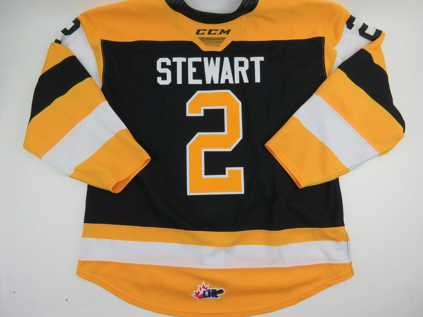 CCM Kingston Frontenacs OHL Pro Stock Game Worn Hockey Jersey #2 STEWART Size 58