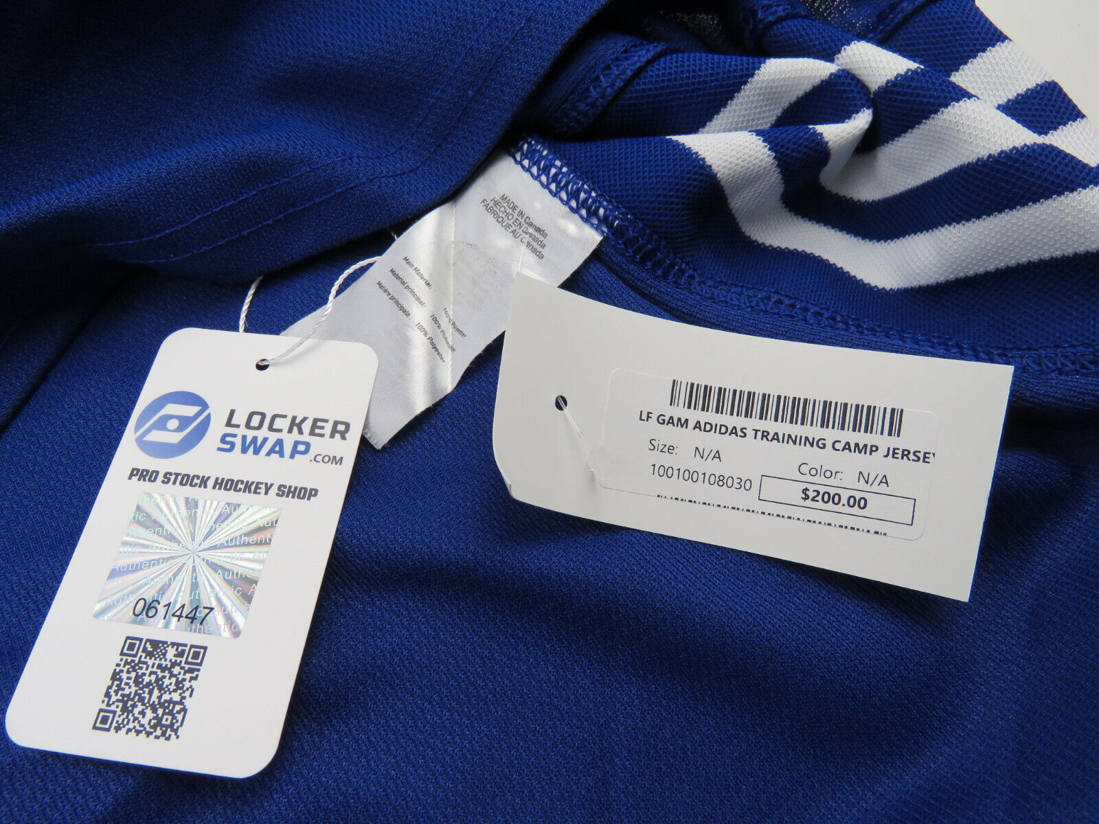 Adidas Toronto Maple Leafs Training Camp #52 Authentic NHL Hockey Jersey Blue 58