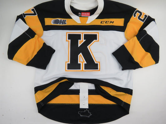 CCM Kingston Frontenacs OHL Pro Stock Game Worn Hockey Jersey #27 EDMONDS Sz. 56