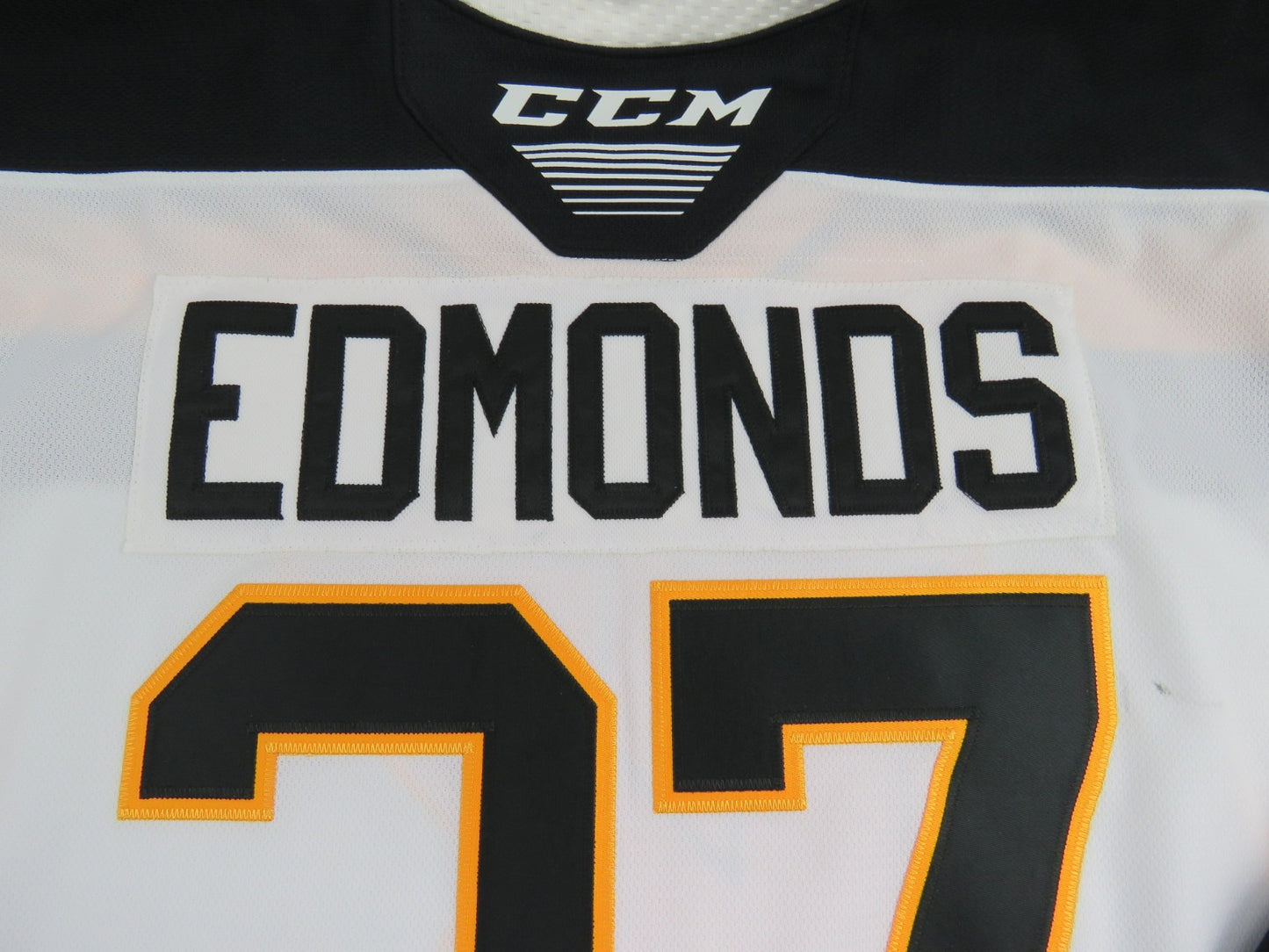 CCM Kingston Frontenacs OHL Pro Stock Game Worn Hockey Jersey #27 EDMONDS Sz. 56