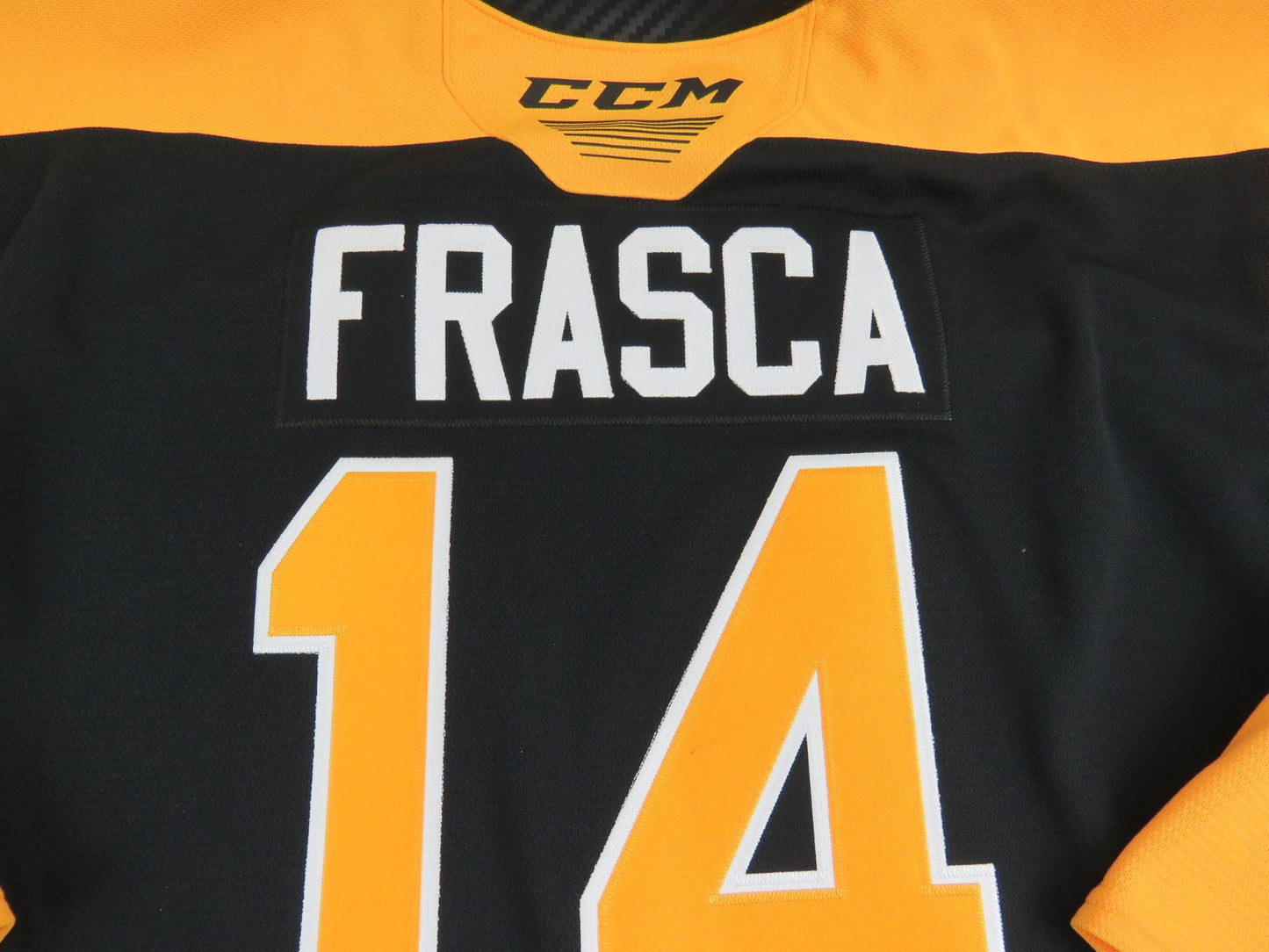CCM Kingston Frontenacs OHL Pro Stock Game Worn Hockey Jersey #14 FRASCA Size 56