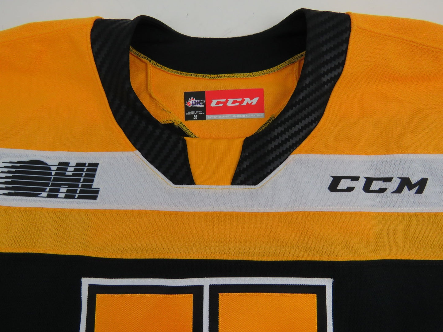 CCM Kingston Frontenacs OHL Pro Stock Game Worn Hockey Jersey #16 HUGHES Size 56
