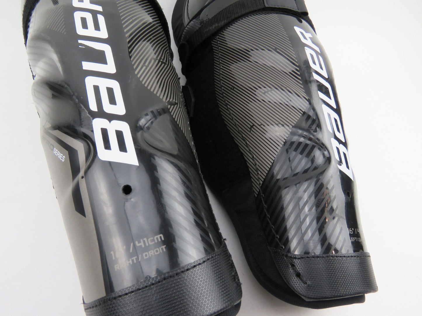 Bauer PRO SERIES NHL Pro Stock Ice Hockey Player Protective Shin Pads Senior 16"