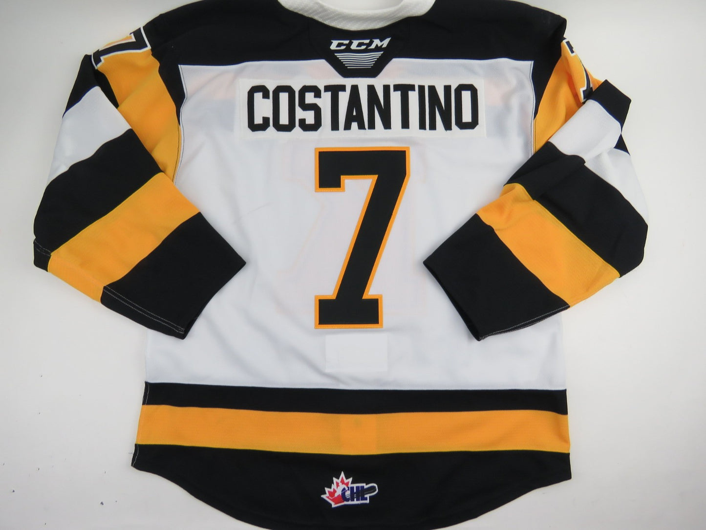 CCM Kingston Frontenacs OHL Pro Stock Game Worn Hockey Jersey #7 COSTANTINO 54
