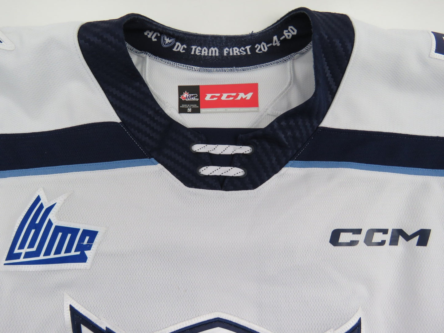 CCM Sherbrooke Phoenix QMJHL Game Worn Hockey Game Jersey CHL 56 #49 BOURDEAU