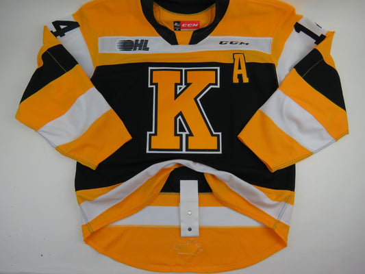 CCM Kingston Frontenacs OHL Pro Stock Game Worn Hockey Jersey #14 FRASCA Size 56
