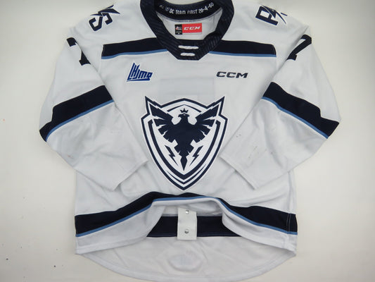 CCM Sherbrooke Phoenix QMJHL Game Worn Hockey Game Jersey CHL 56 #7 LAPOINTE