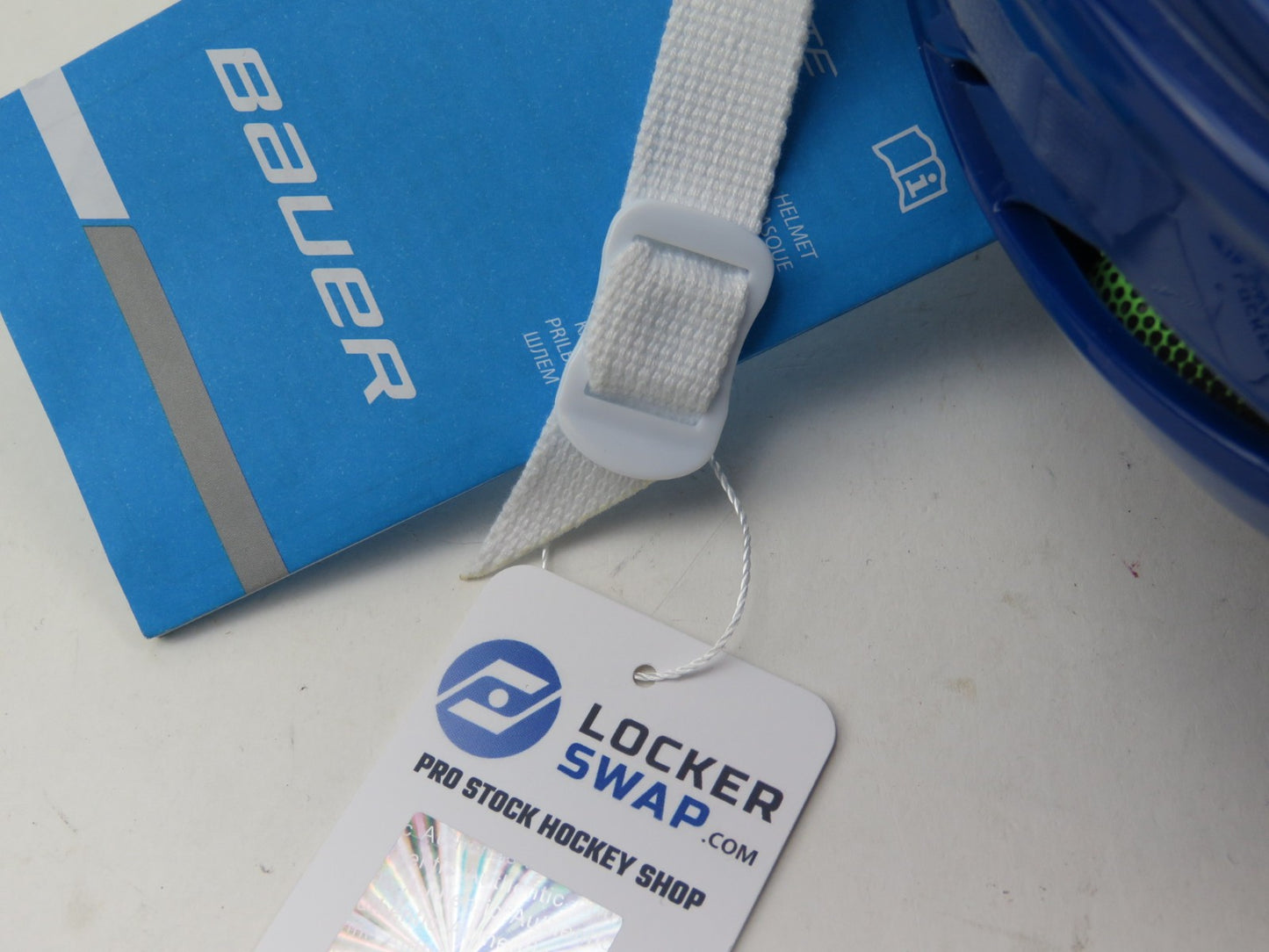 Bauer HyperLite NHL Pro Stock Hockey Player Helmet Royal Blue Small Medium NEW