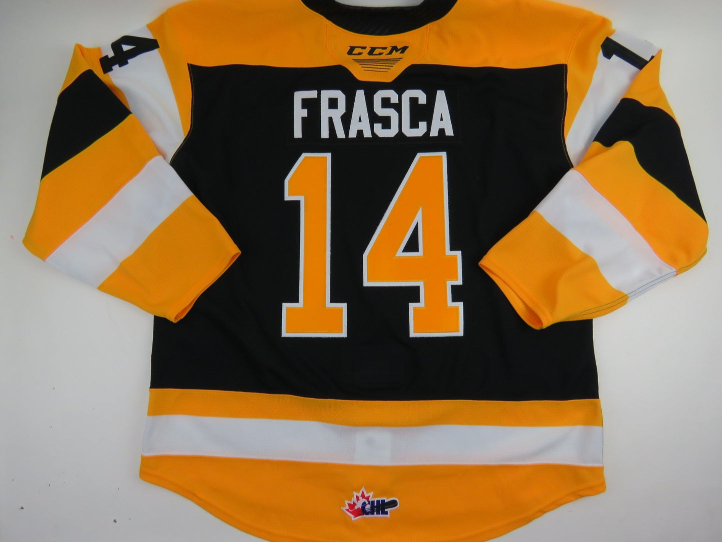 CCM Kingston Frontenacs OHL Pro Stock Game Worn Hockey Jersey #14 FRASCA Size 56
