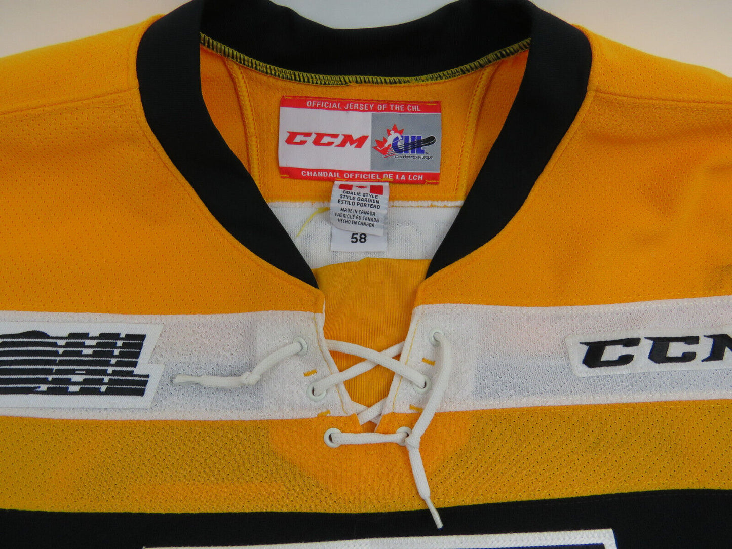 CCM Kingston Frontenacs OHL Pro Stock Game Worn Hockey Jersey 58 GOALIE Peccia