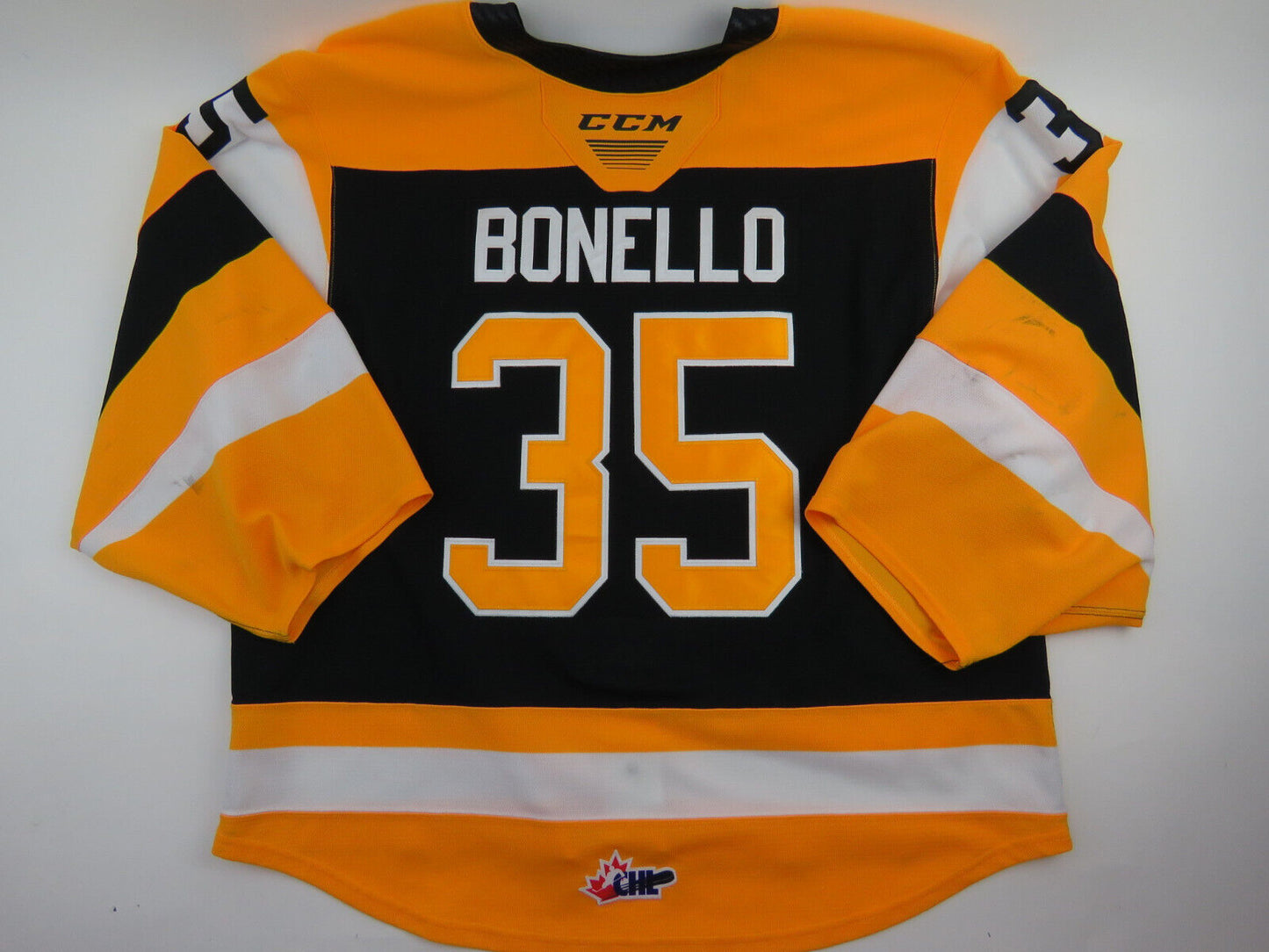 CCM Kingston Frontenacs OHL Pro Stock Game Worn Hockey Jersey 58 GOALIE Bonello
