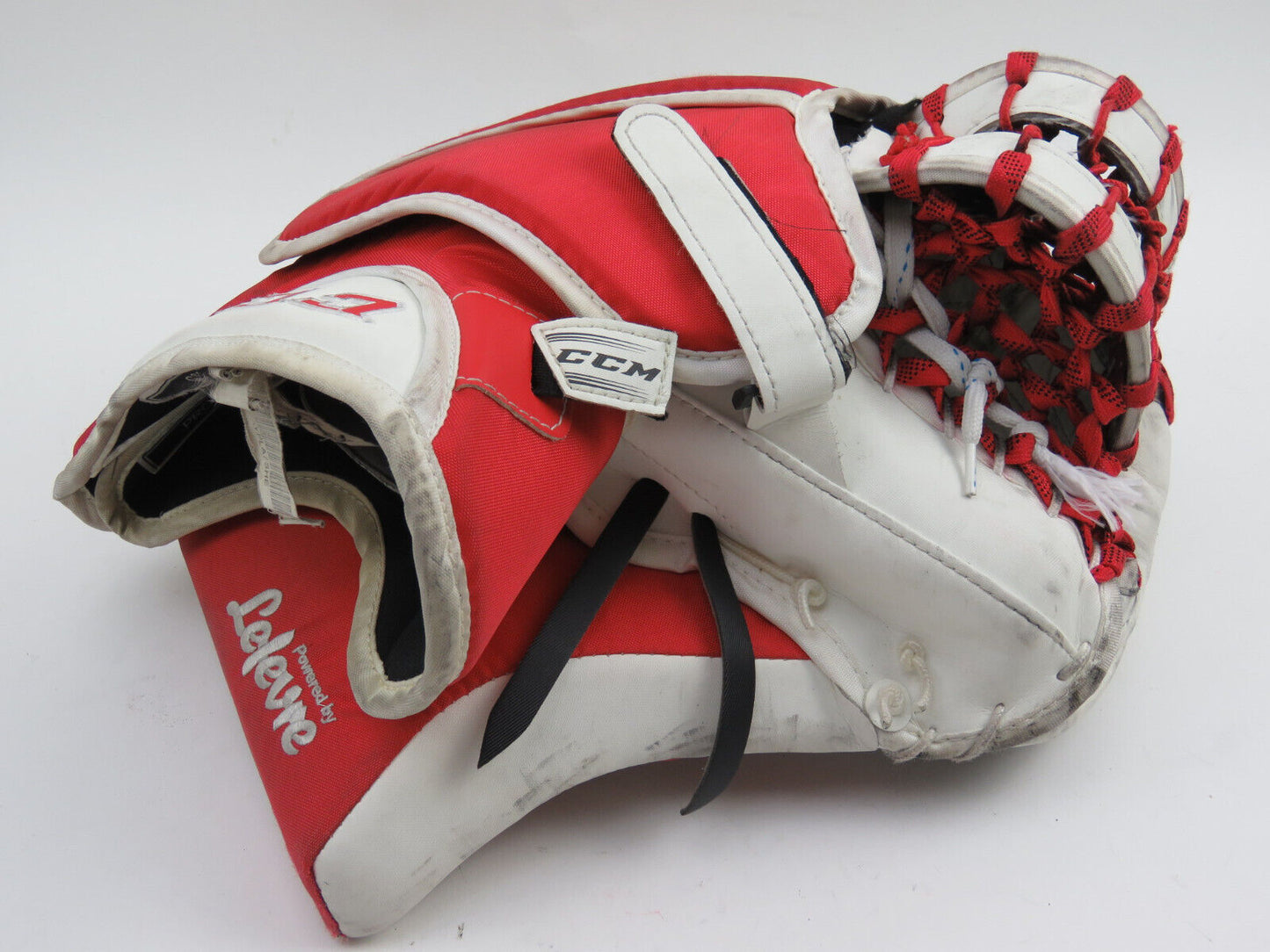 CCM Lefevre Eflex 4 Pro Stock Goalie Glove Catcher White Red