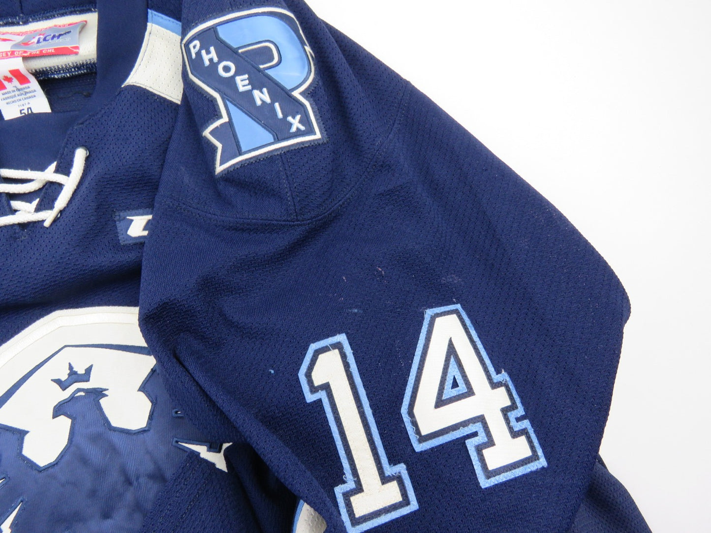 CCM Sherbrooke Phoenix QMJHL Game Worn Authentic Hockey Game Jersey CHL 54 #14