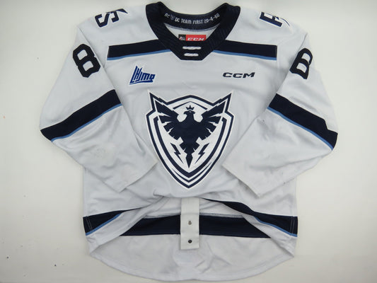 CCM Sherbrooke Phoenix QMJHL Game Worn Hockey Game Jersey CHL 54 #86 LACHANCE