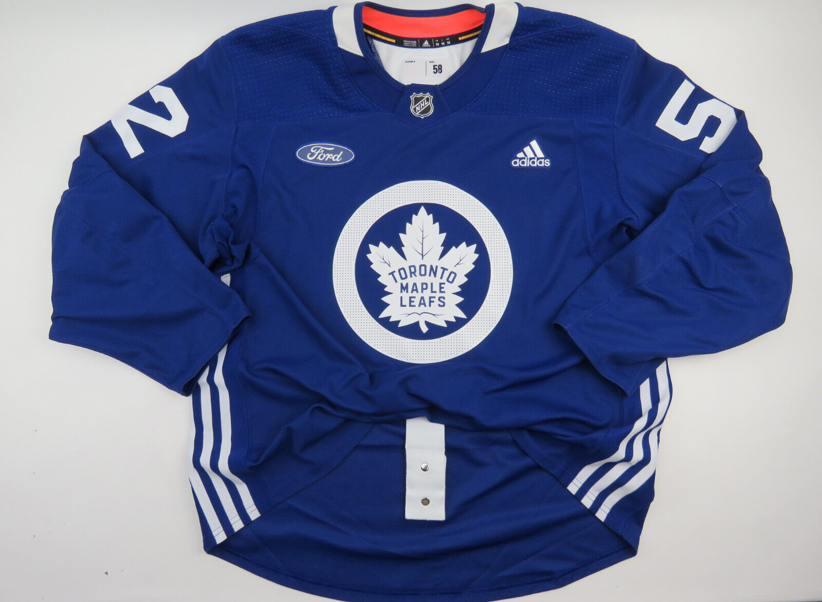 Adidas Toronto Maple Leafs Training Camp #52 Authentic NHL Hockey Jersey Blue 58
