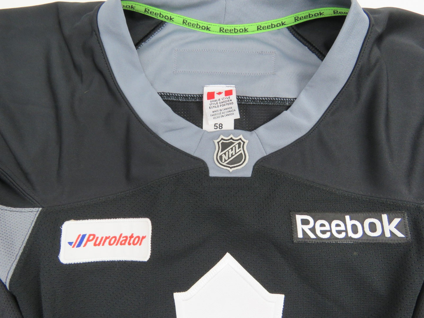 Reebok Toronto Maple Leafs Practice Worn NHL Authentic Hockey Jersey 58 GOALIE