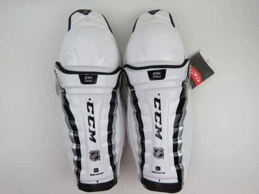 CCM 21K Pro NHL Pro Stock Ice Hockey Player Shin Pads Protective Size Senior 14"