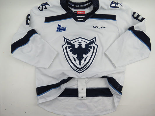 CCM Sherbrooke Phoenix QMJHL Game Worn Hockey Game Jersey CHL 56 #8 LEMAY