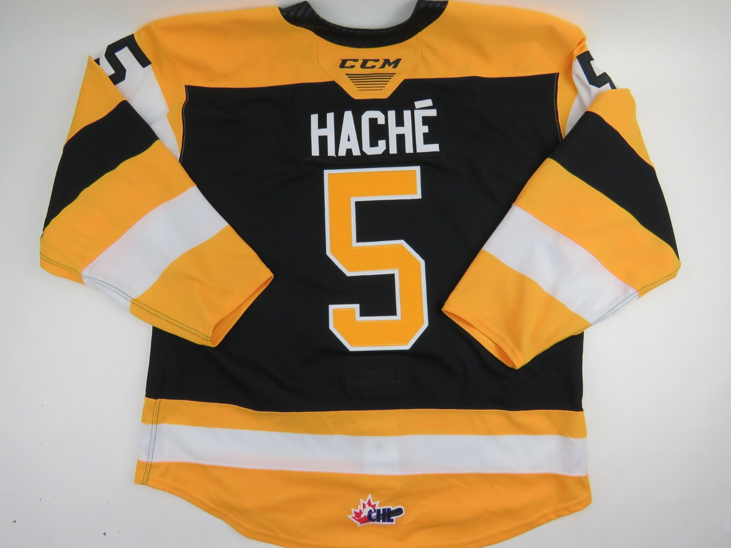 CCM Kingston Frontenacs OHL Pro Stock Game Worn Hockey Jersey #5 HACHE Size 56