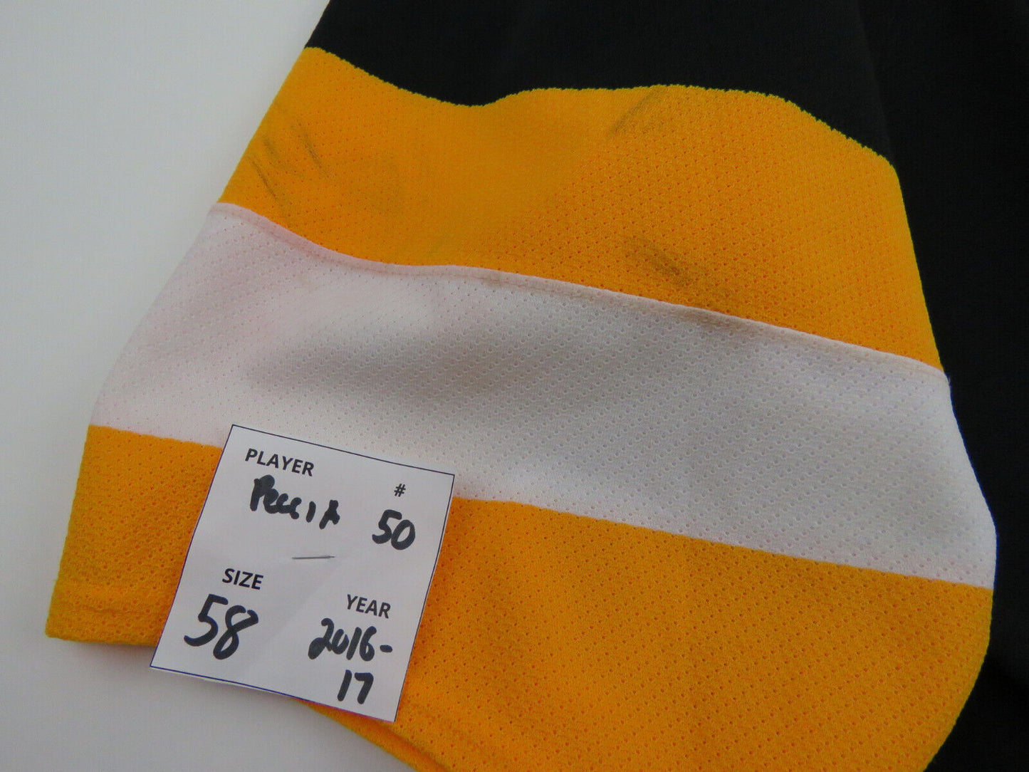 CCM Kingston Frontenacs OHL Pro Stock Game Worn Hockey Jersey 58 GOALIE Peccia