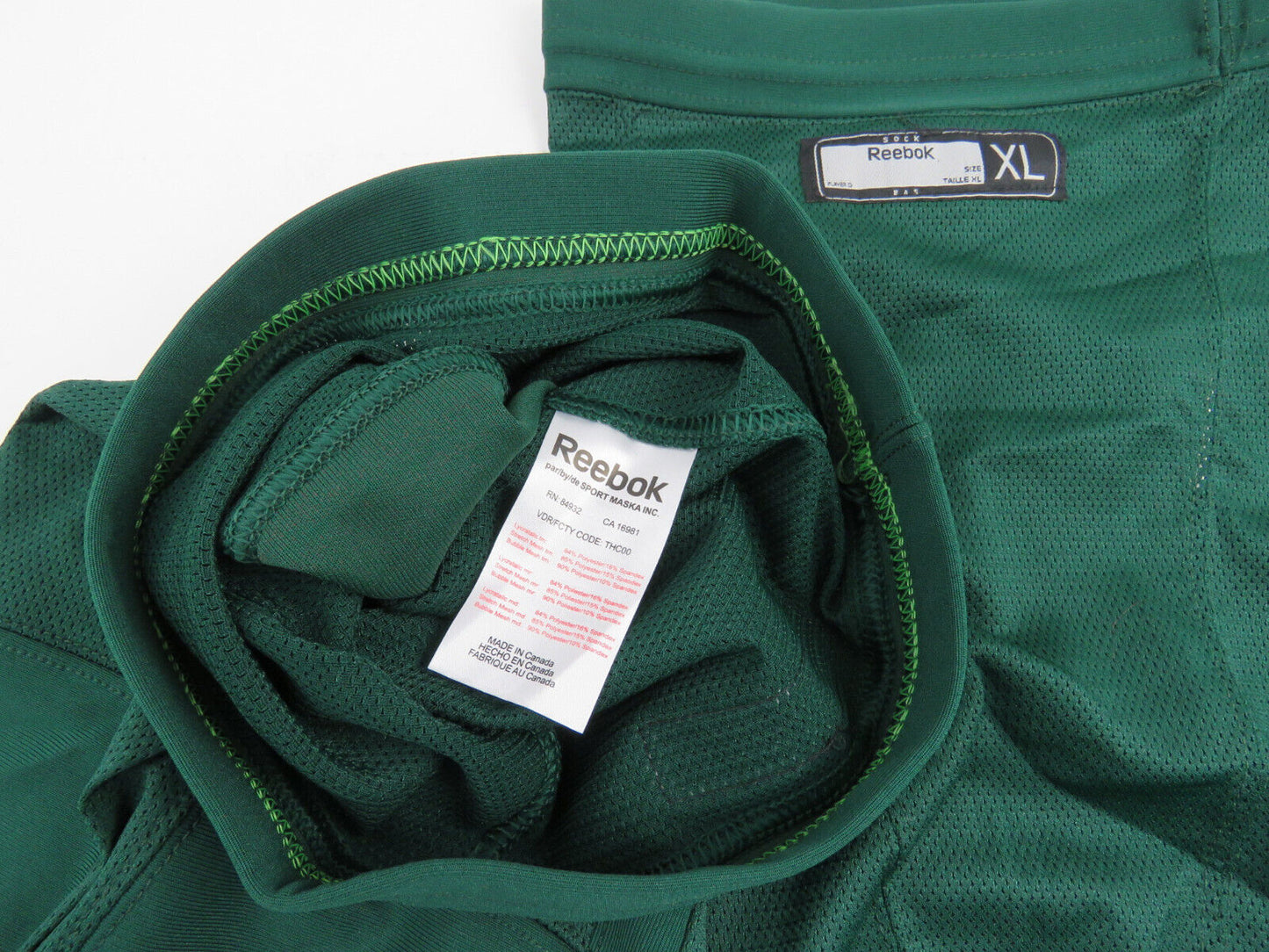 Reebok NHL Pro Stock Ice Hockey Player Practice Socks Senior XL Green