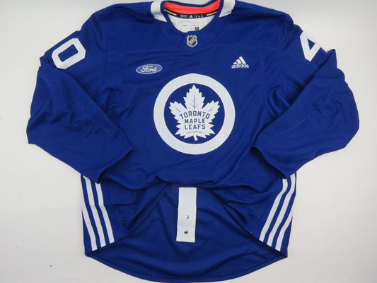 Adidas Toronto Maple Leafs Training Camp #40 Authentic NHL Hockey Jersey Blue 58