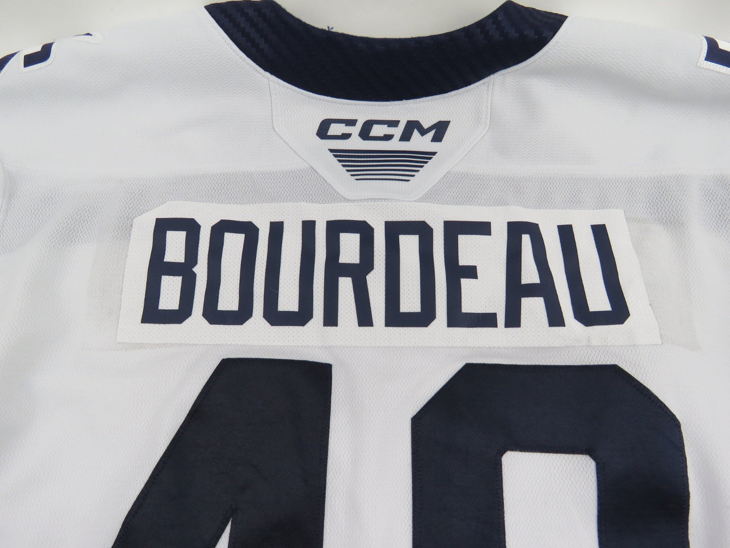 CCM Sherbrooke Phoenix QMJHL Game Worn Hockey Game Jersey CHL 56 #49 BOURDEAU