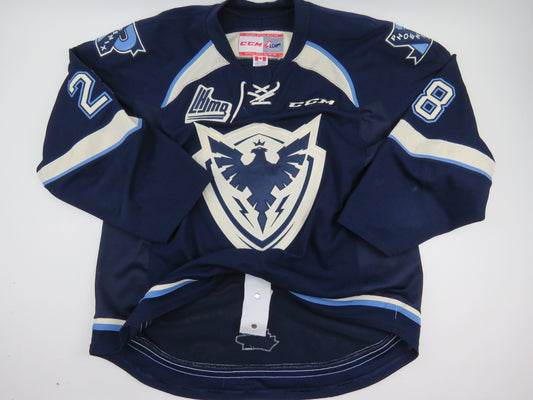 CCM Sherbrooke Phoenix QMJHL Game Worn Authentic Hockey Game Jersey CHL 56 #28