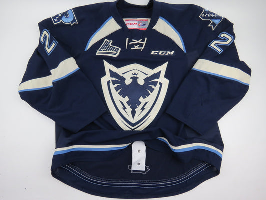 CCM Sherbrooke Phoenix QMJHL Game Worn Authentic Hockey Game Jersey CHL 56 #22