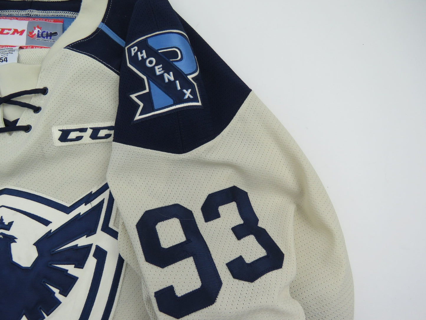 CCM Sherbrooke Phoenix QMJHL Game Worn Authentic Hockey Jersey CHL 54 #93 DOW