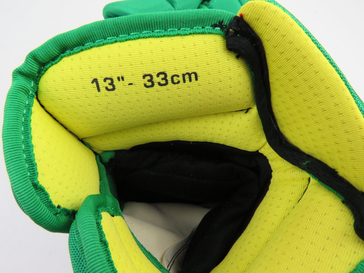 Bauer 1S Green Toronto Maple Leafs 'ST PATS' Pro Stock NHL Hockey Gloves 13"