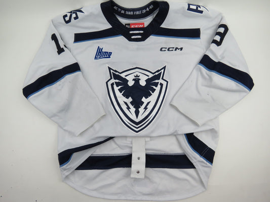 CCM Sherbrooke Phoenix QMJHL Game Worn Hockey Game Jersey CHL 56 #19 ADAM