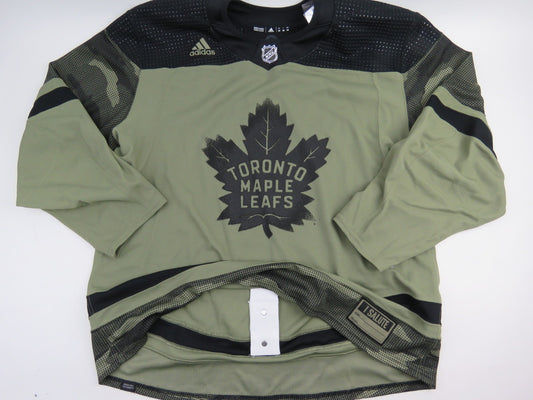 Adidas Team Issued Toronto Maple Leafs Military Night NHL Hockey Jersey 58 Camo