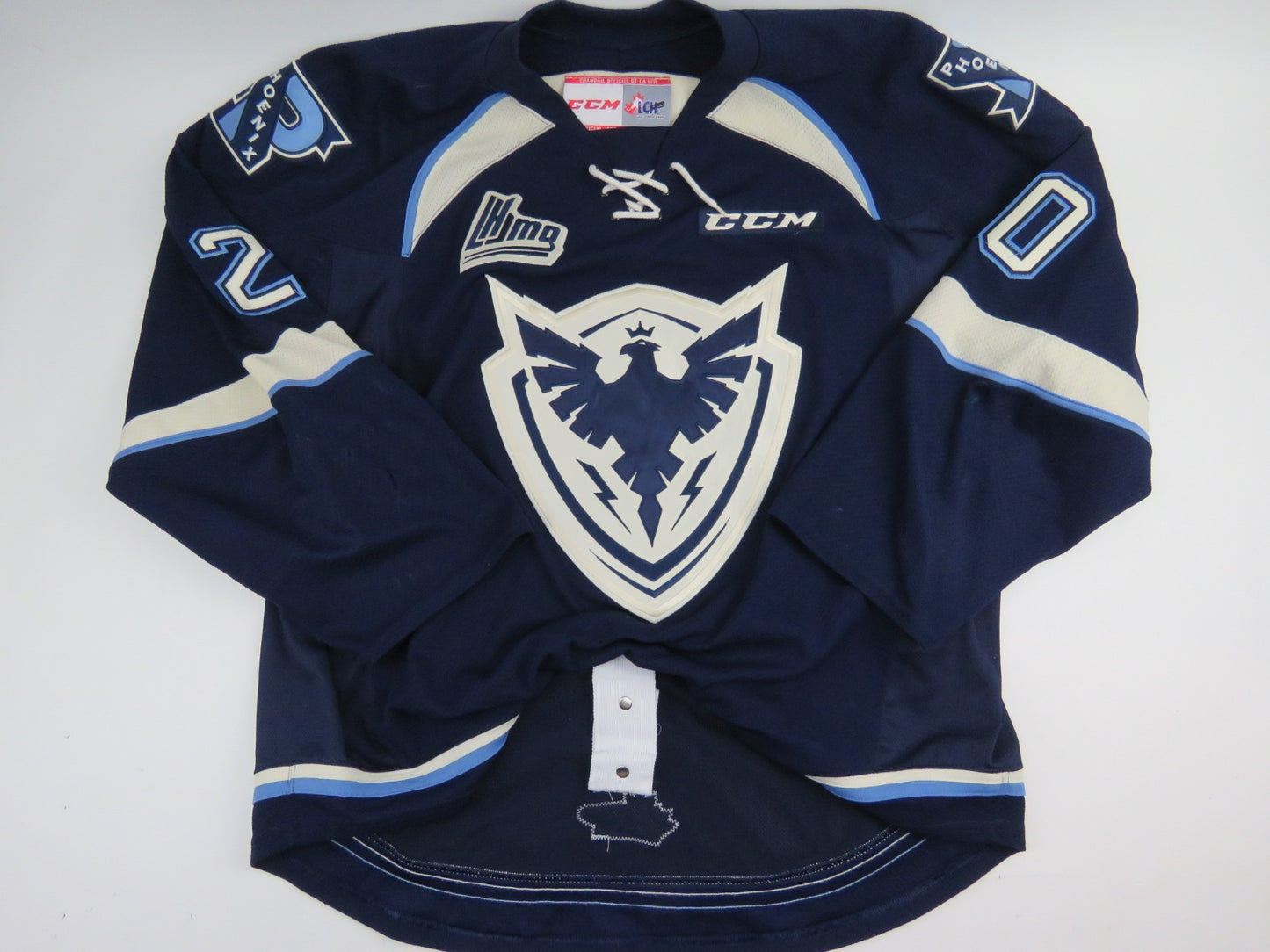 CCM Sherbrooke Phoenix QMJHL Game Worn Authentic Hockey Game Jersey CHL 56 #20