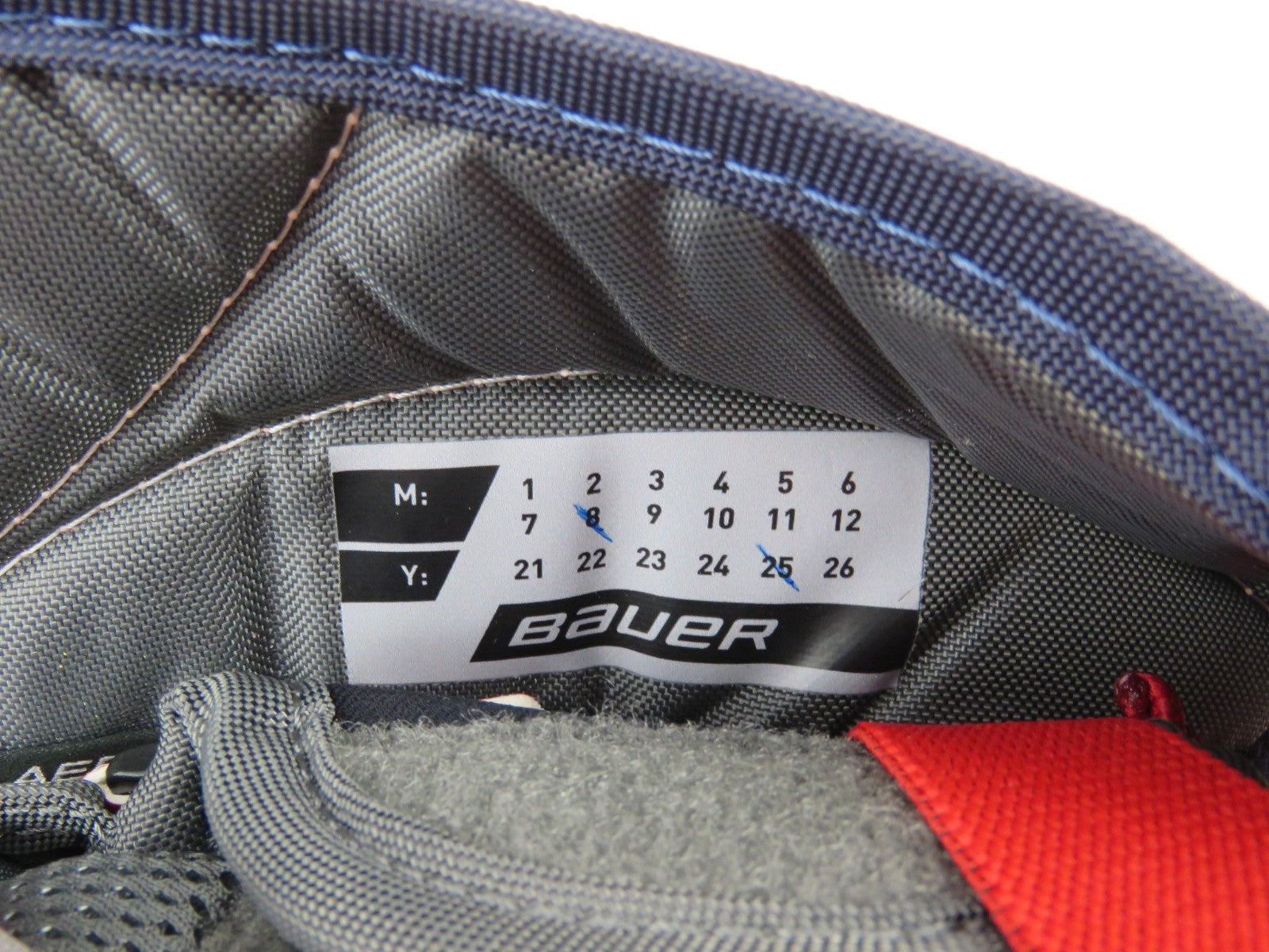 Bauer Vapor FlyLite Oshawa Generals Pro Stock Hockey Goalie Glove Blocker Set