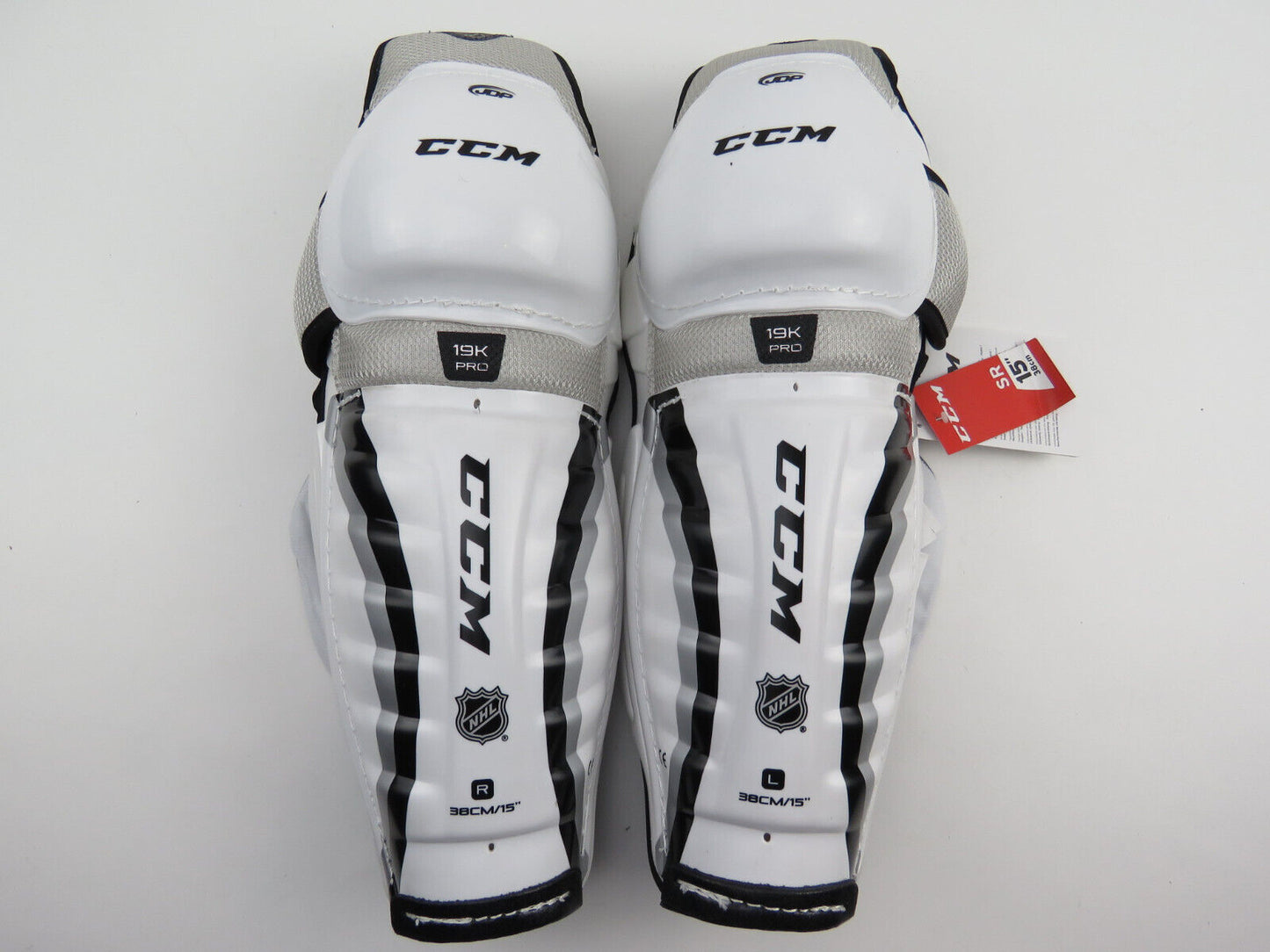 CCM 19K Pro NHL Pro Stock Ice Hockey Player Shin Pads Protective 15"