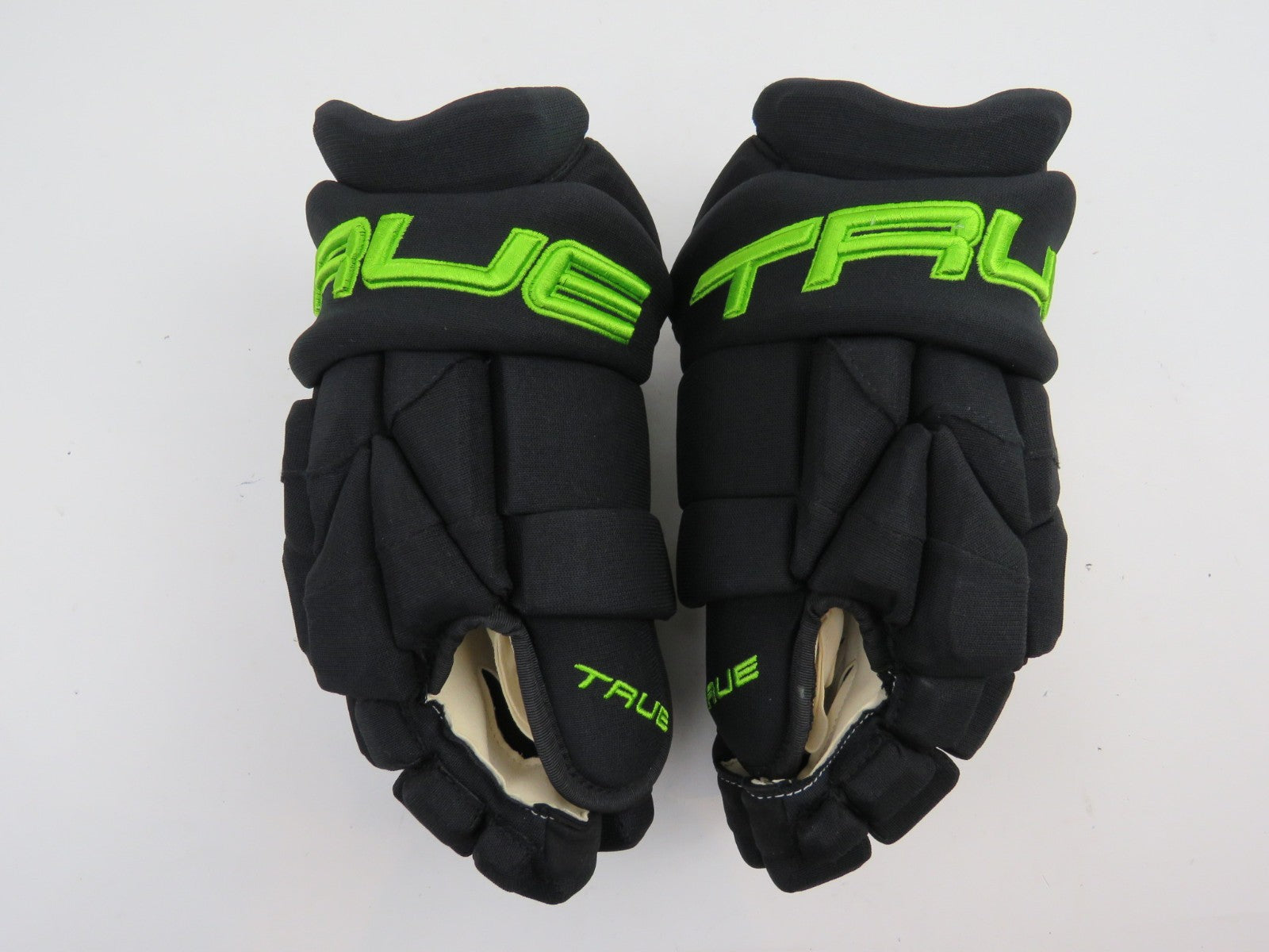 New TRUE NHL Pro Stock Dallas Stars Neon Green Hockey Gloves Senior Size 13"