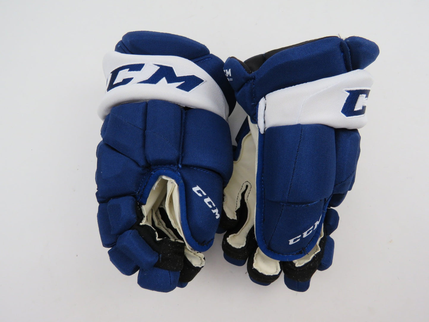 CCM JetSpeed FT1 Toronto Marlies AHL Pro Stock Hockey Gloves Blue 13" Leafs
