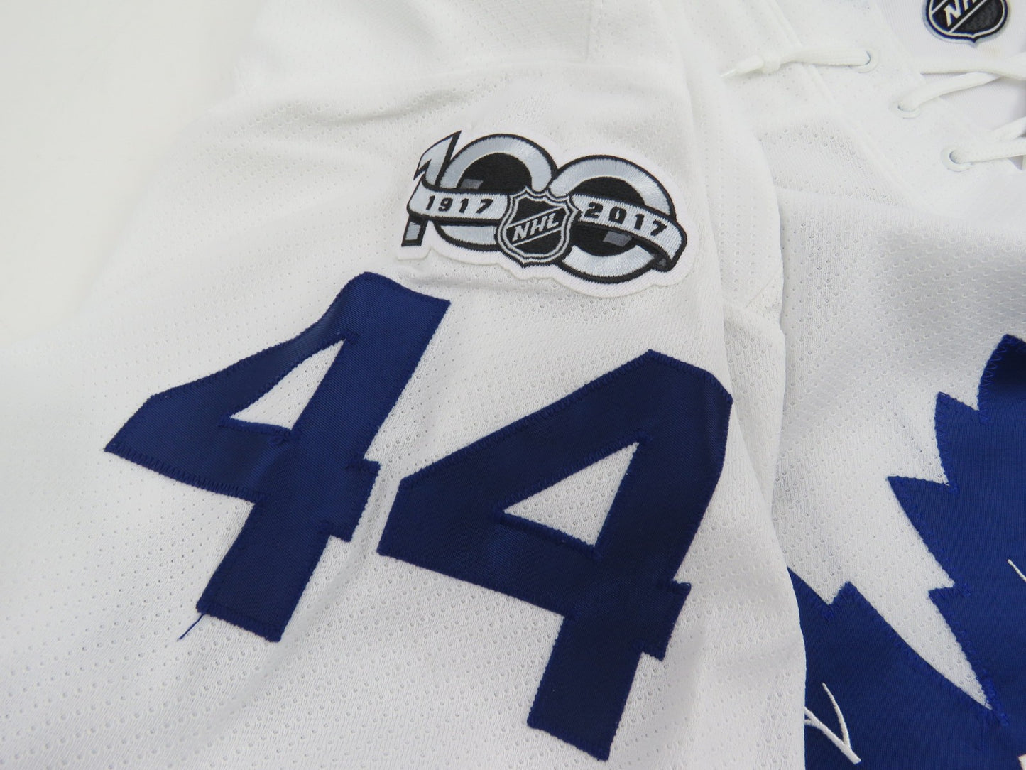 Morgan Rielly 2016-17 Game Worn Toronto Maple Leafs NHL 100th Hockey Jersey LOA