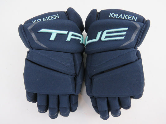 New TRUE NHL Pro Stock Seattle Kraken Hockey Gloves Senior Size 13.5"