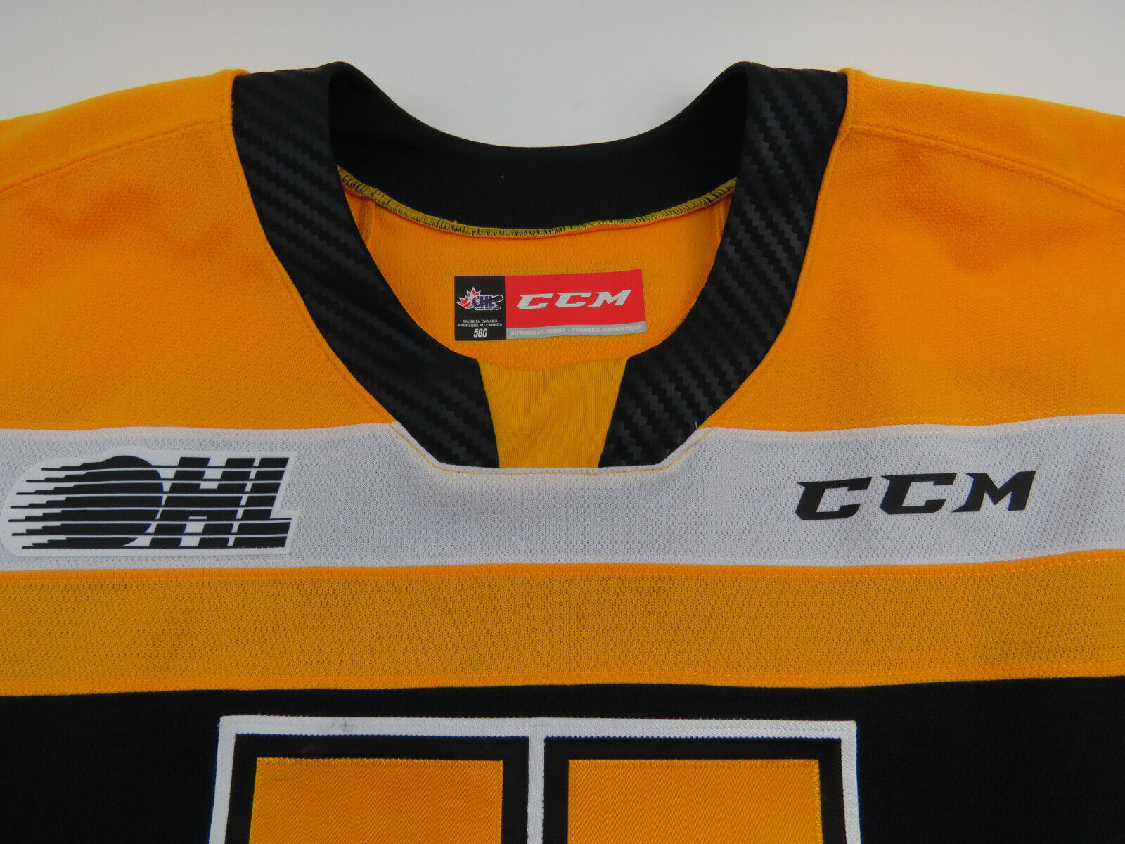 CCM Kingston Frontenacs OHL Pro Stock Game Worn Hockey Jersey 58 GOALIE Bonello