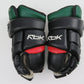 RBK 10K Halifax Mooseheads VTG Leather QMJHL Pro Stock Hockey Player Gloves 14"