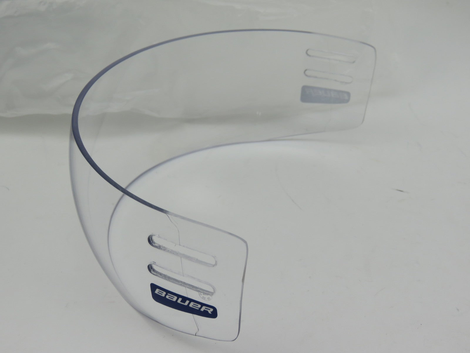 Bauer 55P Clear 3" Straight Small NHL Pro Stock Team Issued Hockey Helmet Visor