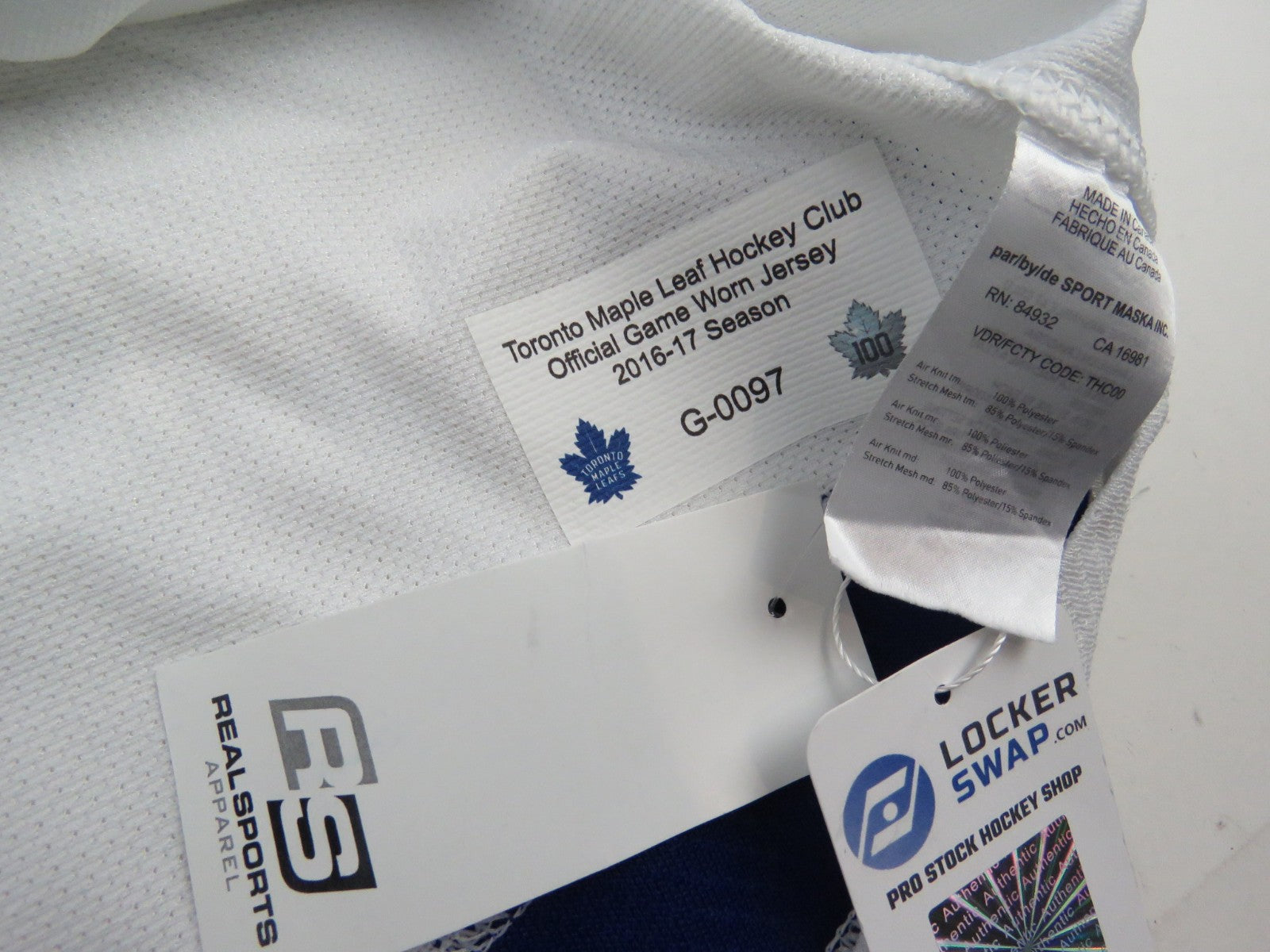 Leo Komarov 2016-17 Game Worn Toronto Maple Leafs NHL 100th Hockey Jersey COA