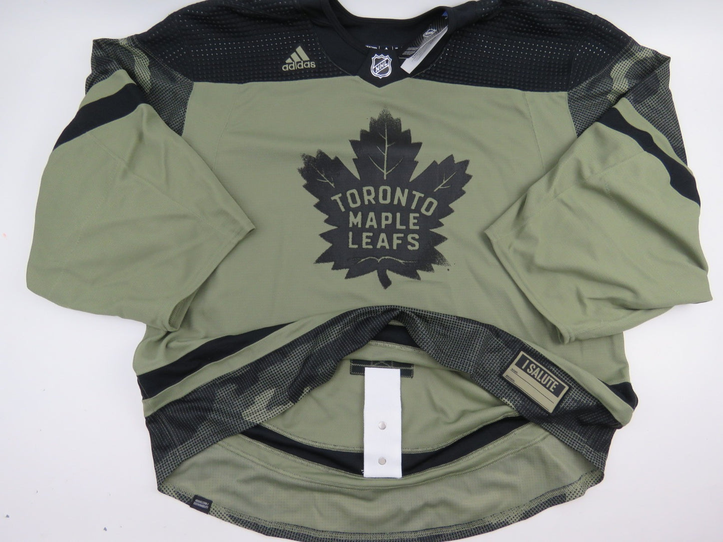 Adidas Team Issued Toronto Maple Leafs Military NHL Pro Hockey Jersey 58 GOALIE