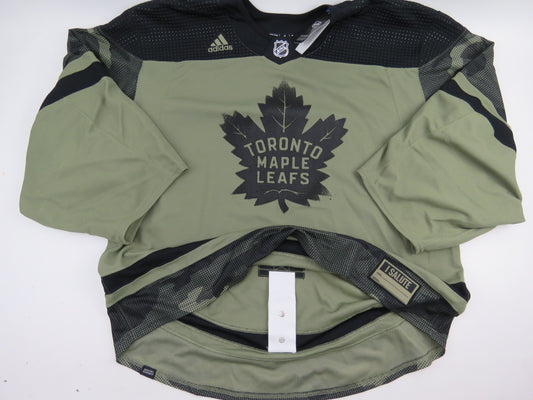 Adidas Team Issued Toronto Maple Leafs Military NHL Pro Hockey Jersey 58 GOALIE