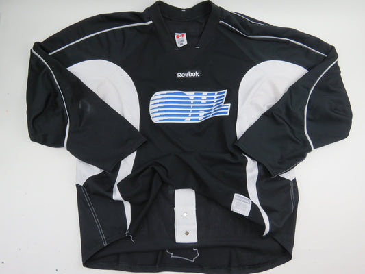 CCM Practice Worn Authentic OHL Pro Stock Ice Hockey Jersey Black Size 56 Player